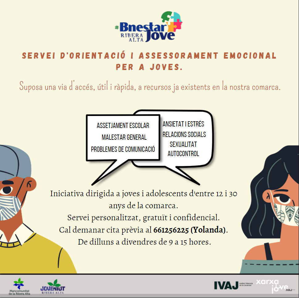 cartel sobre servei orientació i assesorament emocional per a joves