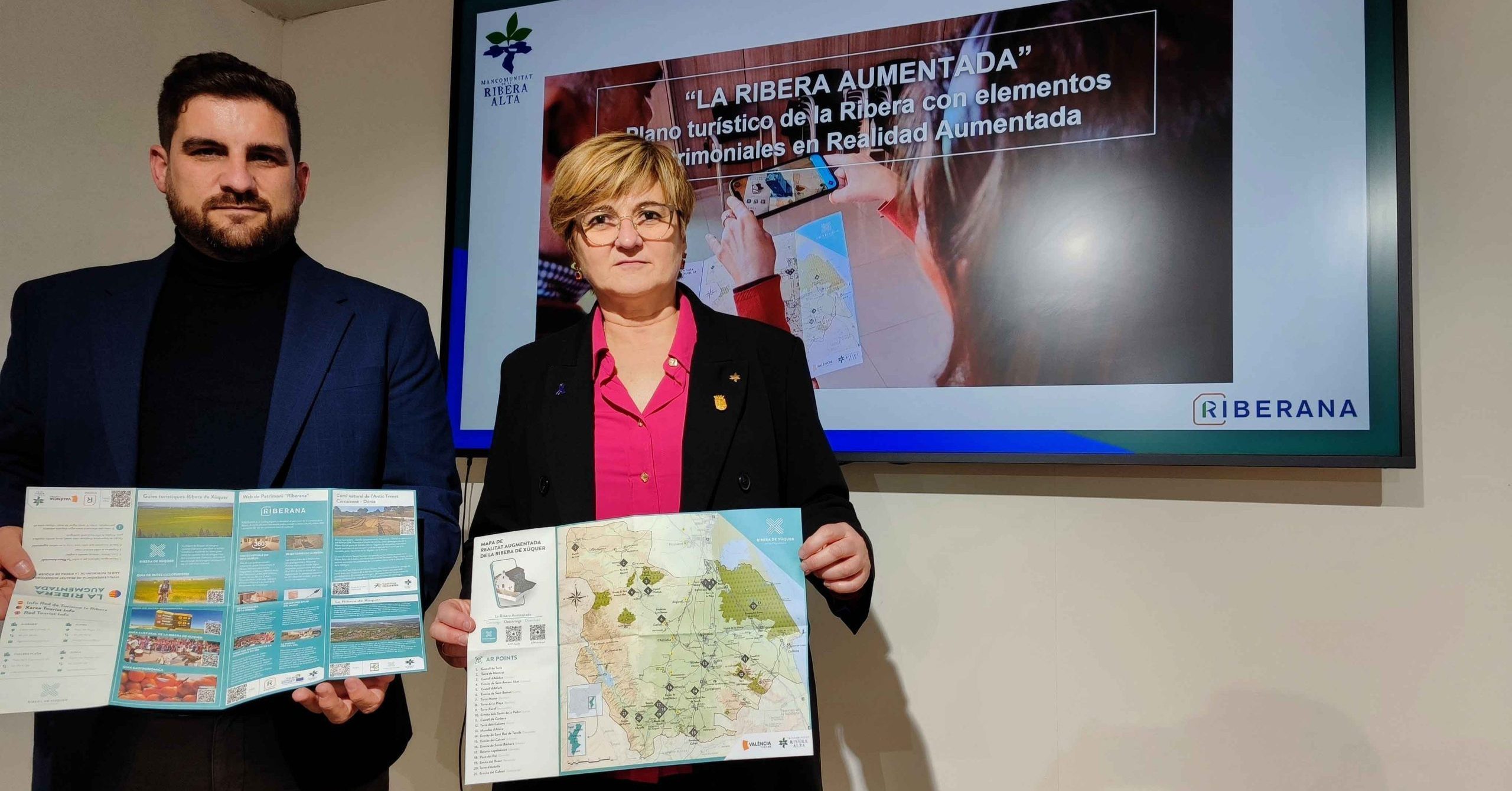 La Mancomunitat de la Ribera Alta presenta “La Ribera Aumentada”, un mapa turístico con elementos patrimoniales en Realidad Aumentada